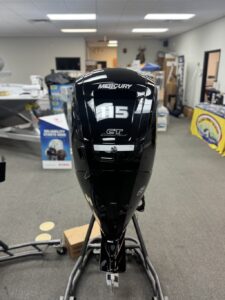 The 2025 Mercury 6 MH is a reliable 4-stroke outboard delivering 6 HP from a durable 1-cylinder engine for efficient acceleration and dependable performance on the water. Weighing only 57 lbs with a 15″ shaft, manual start, and precision fuel efficiency, it’s perfect for jon boats, inflatable tenders, and light-duty fishing hulls with easy transportability and multi-layer corrosion resistance.  Key Benefits  New in stock with 0 hours, manual start capability, tiller handle control, and full factory warranty beginning on the day of purchase. Experience easy portability, smooth handling, and quiet operation—ideal for tenders and small craft. - Image 2