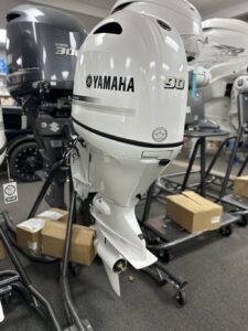2025 Yamaha F90LB2 Pearl White Special Edition 20″ Shaft Outboard Motor