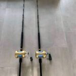 Pair of Shimano Tiagra 50W 2‑Speed Reels on Connelly Trolling Rods with Winthrop Adjustable Butts