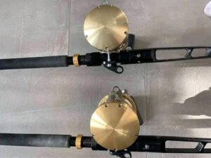Pair of Shimano Tiagra 50W 2‑Speed Reels on Connelly Trolling Rods with Winthrop Adjustable Butts - Image 4
